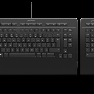 3Dconnexion Keyboard Pro with Numpad teclado Oficina USB + RF Wireless + Bluetooth QWERTZ Alemán Negro