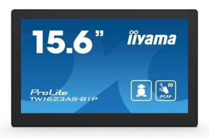 iiyama TW1623AS-B1P pantalla de señalización Panel plano interactivo 39,6 cm (15.6") Wifi 450 cd / m² Double Full HD Negro Pantalla táctil Procesador incorporado Android 24/7