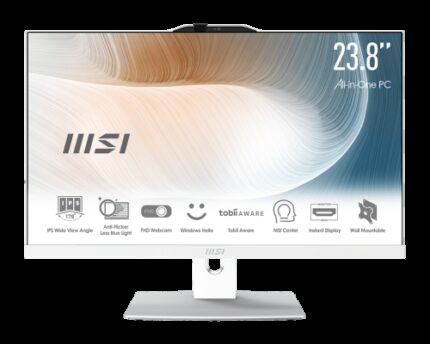 MSI Modern AM242P 12M Intel® Core™ i5 i5-1235U 60,5 cm (23.8") 1920 x 1080 Pixeles PC todo en uno 16 GB DDR4-SDRAM 512 GB SSD FreeDOS Wi-Fi 6E (802.11ax) Negro