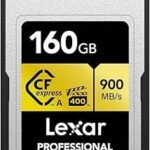 LEXAR 160GB PROFESSIONAL CFEXPRESS TYPE A CARD GOLD SERIE, UP TO 900MB/S READ 800MB/S WRITE. VPG 400