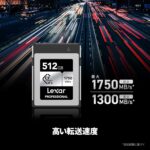 LEXAR 512GB PROFESSIONAL CFEXPRESS TYPE B CARD SILVER, UP TO 1750MB/S READ 1300MB/S WRITE - Imagen 3