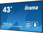 MONITOR IIYAMA 43" 3840X2160, UHD, 500CD/M2, MM 2X 10W, 3X HDMI, USB X2 (V2.0), WIFI,  PLUG&PLAY DDC2B / RS232C XL, IISIGNAGE2 FAILOVER, E-SHARE, ANDROID 11 OS, 24/7, VESA 400X300, 45W (SOPORTE PARED INCLUIDO) (LH4360UHS-B2AG) - Imagen 2