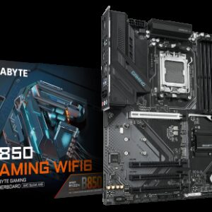 GIGABYTE B850 GAMING WIFI6 Placa Base - Procesadores AMD Ryzen Serie 9000, VRM digital de 6+2+2 fases, hasta 8200MHz DDR5 (OC), 1xPCIe 5.0 + 2xPCIe 4.0 M.2, LAN GbE, WIFI 6, USB 3.2 Gen 2