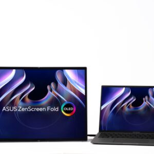 ASUS ZenScreen Fold OLED MQ17QH pantalla para PC 43,9 cm (17.3") 2560 x 1920 Pixeles Quad HD Plata