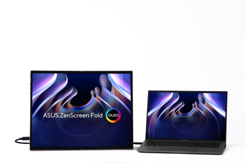 ASUS ZenScreen Fold OLED MQ17QH pantalla para PC 43,9 cm (17.3") 2560 x 1920 Pixeles Quad HD Plata