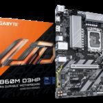 GIGABYTE B860M D3HP Placa base - CPUs Intel Core Ultra, VRM de 4+1+2+1 fases, hasta 9066MHz DDR5, 2xPCIe 4.0 M.2, LAN GbE, USB 3.2 Gen 1