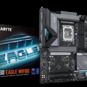 GIGABYTE B860 EAGLE WIFI6E Placa base - CPUs Intel Core Ultra, VRM de 12+1+2+1 fases, hasta 9066MHz DDR5, 1xPCIe 5.0 + 2xPCIe 4.0 M.2, LAN 2,5 GbE, WIFI 6E, USB 3.2 Gen 2x2