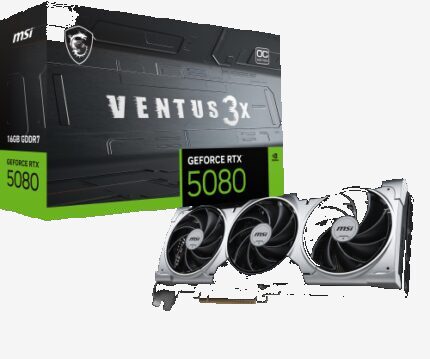 MSI VENTUS GEFORCE RTX 5080 16G 3X OC PLUS tarjeta gráfica NVIDIA 16 GB GDDR7