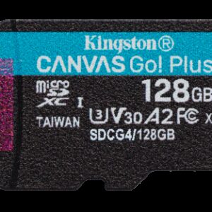 Kingston Technology 128GB microSDXC Canvas Go Plus Gen4 200R A2 U3 Paquete individual sin ADP