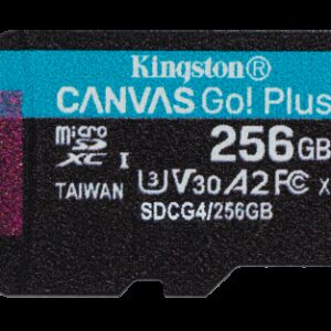 Kingston Technology 256 GB microSDXC Canvas Go Plus Gen4 200R A2 U3 Paquete individual sin ADP