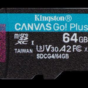 Kingston Technology 64GB microSDXC Canvas Go Plus Gen4 200R A2 U3 Paquete individual sin ADP