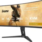MONITOR IIYAMA G-MASTER GCB3486WQSCP-B1, 34", 1500R,  240HZ, USB-C (95W), KVM, LAN, 500CD