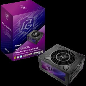 Asrock Phantom Gaming PG-1300G unidad de fuente de alimentación 1300 W 20+4 pin ATX ATX Negro