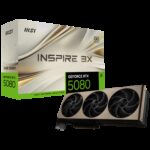MSI GEFORCE RTX 5080 16G INSPIRE 3X OC tarjeta gráfica NVIDIA 16 GB GDDR7