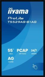 MONITOR IIYAMA 55" ALL-IN-ONE INTERACTIVE DISPLAY/ ANDROID 14 OS/ 3840X2160, 4K UHD PANEL, 2XHDMI + USB-C (DP-ALT), 450CD/M², USB TOUCH INTERFACE, 4GB RAM / 32GB STORAGE, RS232C,  USB 2X 2.0, LAN, WIFI, 24/7 OPERATION, IISHARE, (T5529AS-B1AG) - Imagen 3