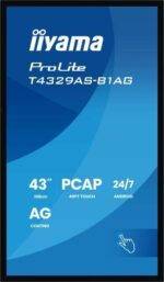 MONITOR IIYAMA 43" ALL-IN-ONE PCAP INTERACTIVE/ ANDROID 14 OS/ 3840 x 2160/ 450CD/M² WITH TOUCH/ HDMI X2 + USB-C/RS-232C X1/ WiFi 5 - 2.4G / 5G/ RAM: 4GB, ROM: 32GB/ TOUCH THROUGH-GLASS (T4329AS-B1AG) - Imagen 3