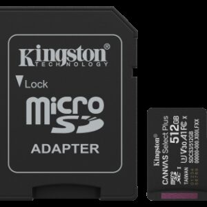 Kingston Technology 512GB microSDXC Canvas Select Plus Gen3 150MB/s A1 (Incluye adaptador de SD)
