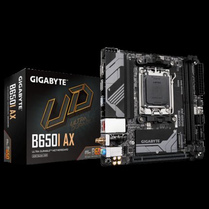 GIGABYTE B650I AX Placa base - AMD Ryzen serie 9000, VRM de 5+2+1 fases, hasta 6400 MHz DDR5 (OC), 1xPCIe 4.0 M.2, LAN 2,5 GbE, WIFI 6E, USB 3.2 Gen 2