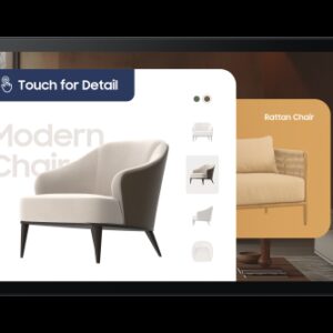 Samsung QM32C-T Pantalla plana para señalización digital 81,3 cm (32") LCD Wifi 400 cd / m² Full HD Negro Pantalla táctil Tizen 7.0 16/7