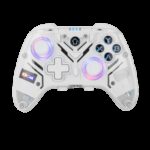 KROM KRYSTAL TRANSPARENTE , WIRELES BLUETOOTH O CABLE , COMPATIBLE PC, SWITCH, SWITCH2 , ANDROID E IOS