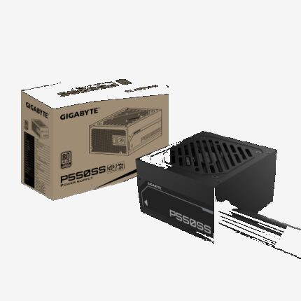 GIGABYTE P550SS Fuente de Alimentación - PCIe 5.0, 80 PLUS Silver, Ventilador de 120 mm, Compatible con ATX 3.0, Enchufe EU