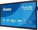 PANTALLA INTERACTIVA 75" EDLA, ANDROID 14, 16/128GB UHD IPS, MM 2X 20W  + 20W SUBWR, 2X HDMI, DP , 1X USB-C,  550CD/M, HORIZ , MEDIA PLAY USB PORTS, ANTIGLARE, LAN, RS232C, IIWARE WIFI-6/BT 5.0, OPS SLOT, VESA 400X400 (MOUNT INCLUDED) (TE7515A-B1AG) - Imagen 3