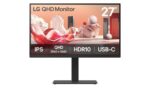 MONITOR LG, 27 PULGADAS, 27BA75QB-B.AEU, 68,6 CM, 2560 X 1440 PIXELES, WIDE QUAD HD, LED, 5 MS, NEGRO