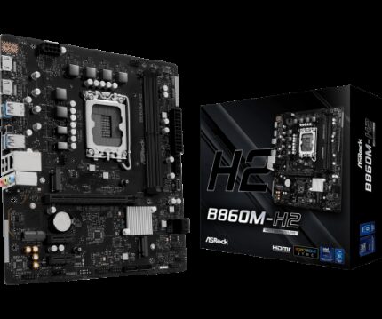 PLACA ASROCK B860M-H2,INTEL,1851,B860,2DDR5,128GB,2HDMI,4SATA3+2M.2,1GBELAN,7USB3.2,MATX