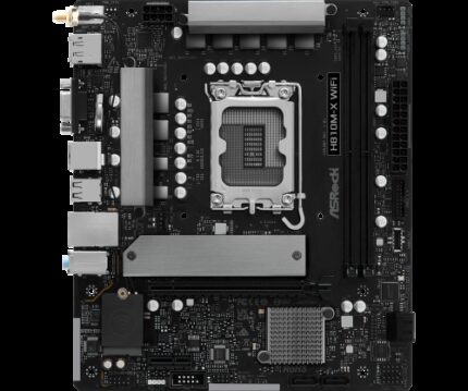 PLACA ASROCK H810M-X WIFI,INTEL,1851,H810,2DDR5,128GB,VGA+HDMI+DP,4SATA6+1M.2,2.5GBLAN+WIFI+BT5.0,5USB3.2,MATX