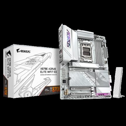 PLACA GIGABYTE X870E A ELITE WIFI7 ICE (BLANCO),AMD,AM5,X870E,4DDR5,256GB,1HDMI+1FHDMI+2USB4,4SATA3+4M.2,2.5GBLAN+WIFI7+BT5.4,6USB3.2+TB,ATX