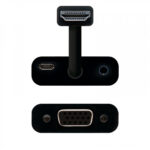 Nanocable CONVERSOR HDMI A SVGA+AUDIO, HDMI/M-SVGA/H+3.5/H, NEGRO, 10 CM+1.0 M - Imagen 2