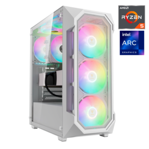 PepiPC GAMING BASIC BLANCO – AMD RYZEN 5 5500 / 16GB / 1TB / ARC B580 12GB