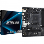 PLACA ASROCK A520M-HVS,AMD,AM4,A520,2DDR4,64,VGA+HDMI,4SATA3,1M.2,4USB2.0,2USB3.2,USB-C,1GB,MATX