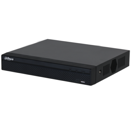 (DHI-NVR2104HS-P-4KS3) DAHUA GRABADOR IP 4 CANALES POE 1HDD 4K CON INTELIGENCIA ARTIFICAL COMPACT 1U NEGRO