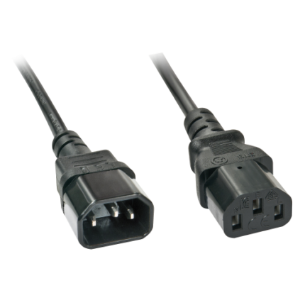 Lindy 30331 cable de transmisión Negro 2 m C14 acoplador C13 acoplador