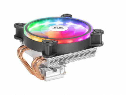 MARS GAMING MCPU220 CPU COOLER, ARGB 12CM PWM FAN, 4X HEATPIPE, 140W, BLACK