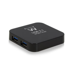 Ewent EW1134 hub de interfaz USB 3.2 Gen 2 (3.1 Gen 2) Type-A 5000 Mbit/s Negro