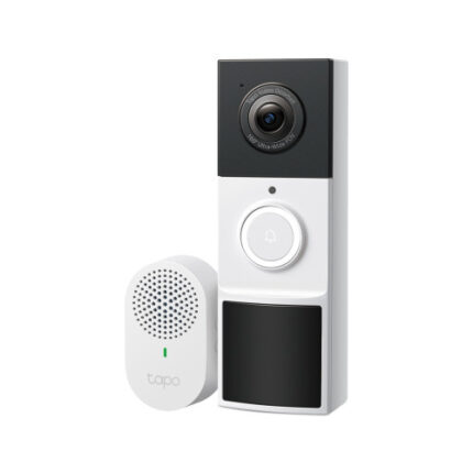 TP-LINK VIDEO DOORBELL CAMERA 1 X TAPO D210, 1 X TAPO D100C SPEC: 2K 3MP (2304X1296), 2.4GHZ, 6400MAH RECHARGEABLE LITHIUM-ION BATTERY