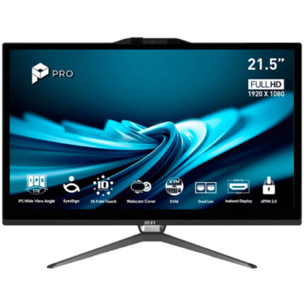 MSI AIO PRO AP222T 14M-495EU. 21.5" IPS 1920x1080 (FHD). I3 14100. UMA GRAPHICS. 8GB*1. 256GB SSD. W11 HOME