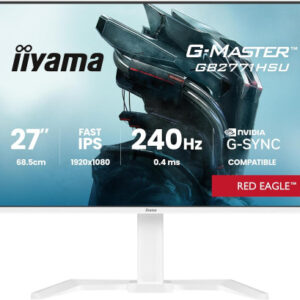 MONITOR IIYAMA GB2771HSU-W1 27 PULGADAS RESOLUCION FULL HD (1920X1080), PANEL FAST IPS, 0,8 MS (MPRT), 240 HZ, BRILLO 250, CONTRASTE 1100:1, HDMI, DISPLAYPORT, USB HUB, ALTAVOCES, FLICKER-FREE, LOW BLUE LIGHT, FREE SYNC PREMIUM