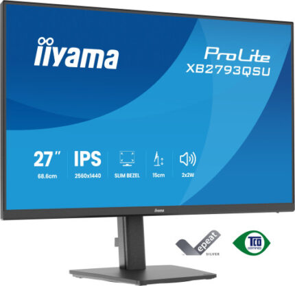 MONITOR IIYAMA 27" IPS, 4-SIDE SLIM BEZEL 2560X1440 @75HZ