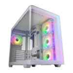 FSP CAJA M580-WA (ATX MID TOWER, USB3.0 X 2, TYPE C, WHITE ,120MM PWM ARGB REVERSE FANS× 3 & ARGB LIGHT BAR