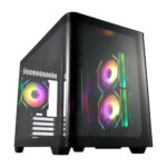 FSP CAJA S380-BA (M-ATX MID TOWER, USB3.0 X 2, TYPE C, 120MM ARGB FAN( SIDE X 2, REAR X 1)