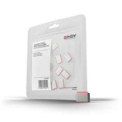 Lindy 40437 bloqueador de puerto USB Tipo C Rosa 10 pieza(s)