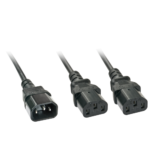Lindy 30039 cable de transmisión Negro 2 m C14 acoplador Acoplador C13 2 x