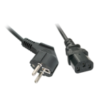 Lindy 30334 cable de transmisión Negro 0,7 m Enchufe tipo A IEC C13