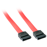 Lindy 33324 cable de SATA 0,5 m Negro, Rojo
