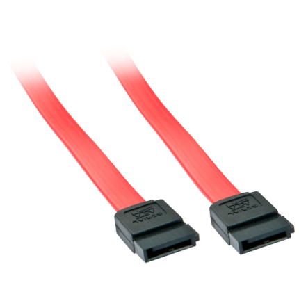 Lindy 33324 cable de SATA 0,5 m Negro, Rojo