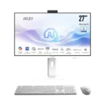 MSI AIO MODERN AM273QP AI 1UM-406EU. 27” IPS PANEL 2560 X 1440 (WQHD) 100HZ . INTEL  IRIS XE GRAPHICS. SO-DIMM DDR5 16GB (8GB*2). 512G M.2 PCIE SSD. W11 PRO.BLANCO