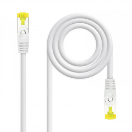 Nanocable Cable de red latiguillo RJ45 LSZH Cat.6A SFTP AWG26, Blanco, 2.0 m